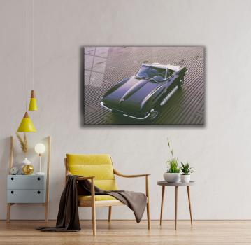 US Oldtimer Art Design rectangular special Glass Picture!